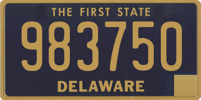 DE license plate 983750