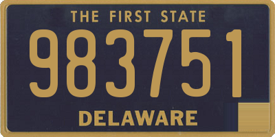 DE license plate 983751