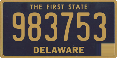 DE license plate 983753