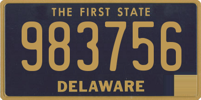 DE license plate 983756