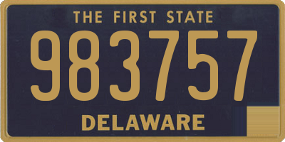 DE license plate 983757