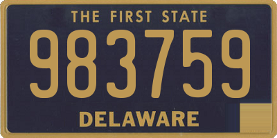 DE license plate 983759