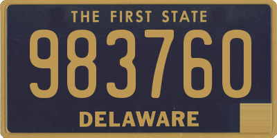 DE license plate 983760