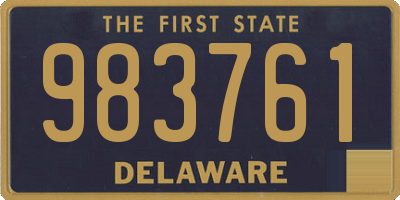 DE license plate 983761