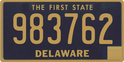 DE license plate 983762