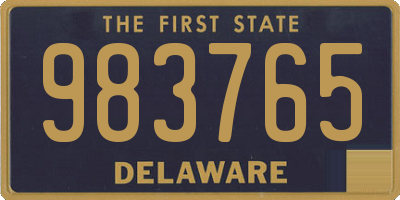 DE license plate 983765