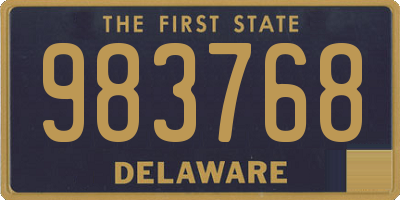 DE license plate 983768