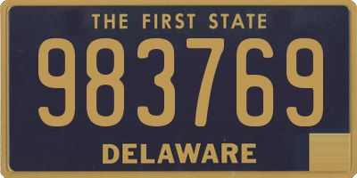 DE license plate 983769