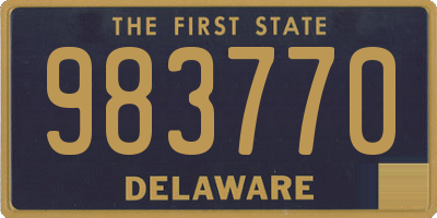 DE license plate 983770