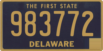 DE license plate 983772