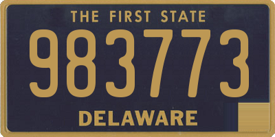 DE license plate 983773