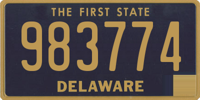 DE license plate 983774
