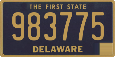 DE license plate 983775