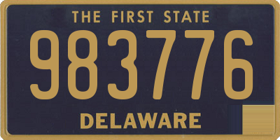 DE license plate 983776