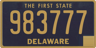 DE license plate 983777