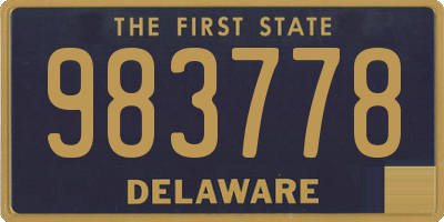 DE license plate 983778