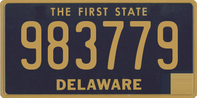 DE license plate 983779