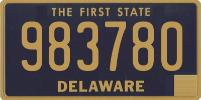 DE license plate 983780