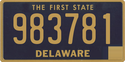 DE license plate 983781