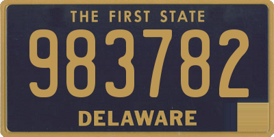 DE license plate 983782