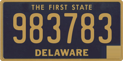 DE license plate 983783