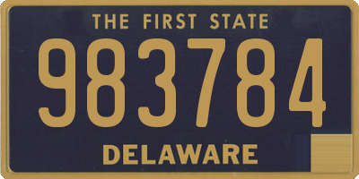 DE license plate 983784