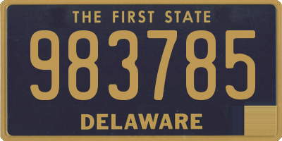 DE license plate 983785