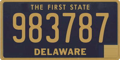 DE license plate 983787