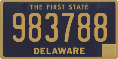 DE license plate 983788