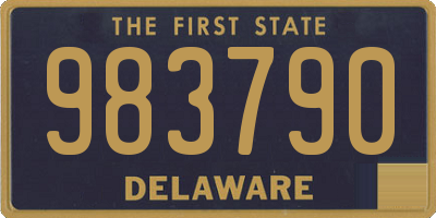 DE license plate 983790