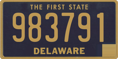 DE license plate 983791