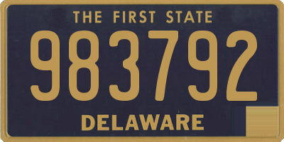 DE license plate 983792