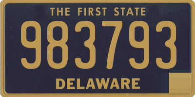 DE license plate 983793