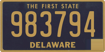 DE license plate 983794