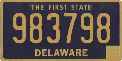 DE license plate 983798