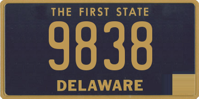 DE license plate 9838