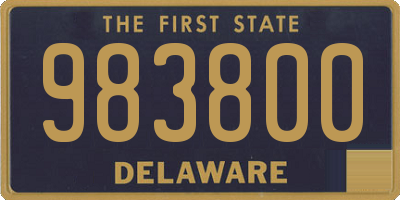 DE license plate 983800