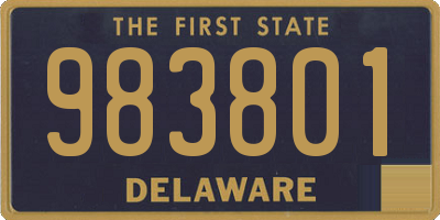 DE license plate 983801