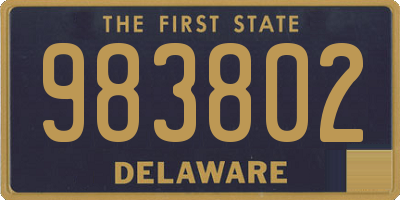 DE license plate 983802