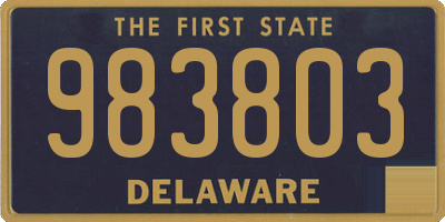DE license plate 983803