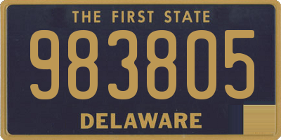 DE license plate 983805