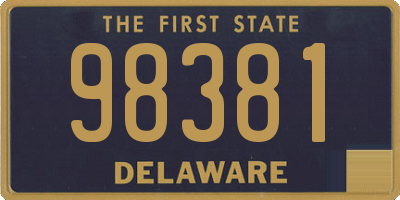 DE license plate 98381