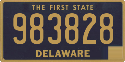 DE license plate 983828