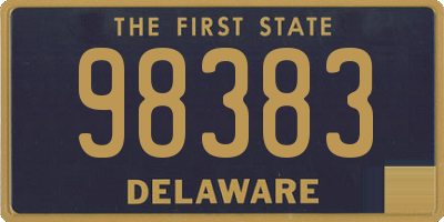 DE license plate 98383