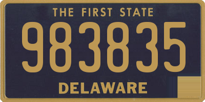 DE license plate 983835