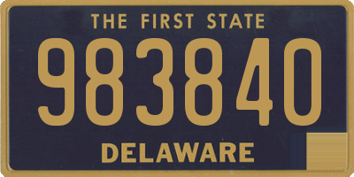 DE license plate 983840