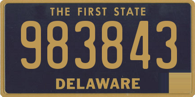 DE license plate 983843