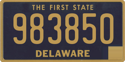 DE license plate 983850