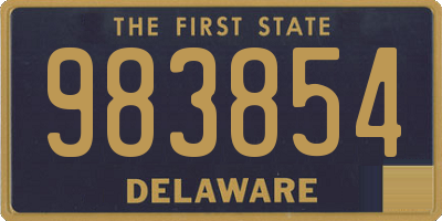 DE license plate 983854
