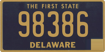 DE license plate 98386